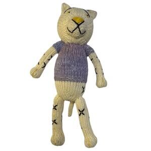 Knitted Cat Africa Impulse Marketing Fair Trade Stuffed‎ Animal 10 Inch Doll